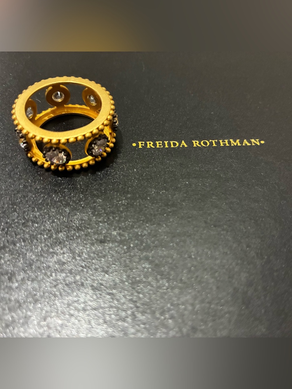 Freida Rothman statement ring Sz 8
925 Sterling silver